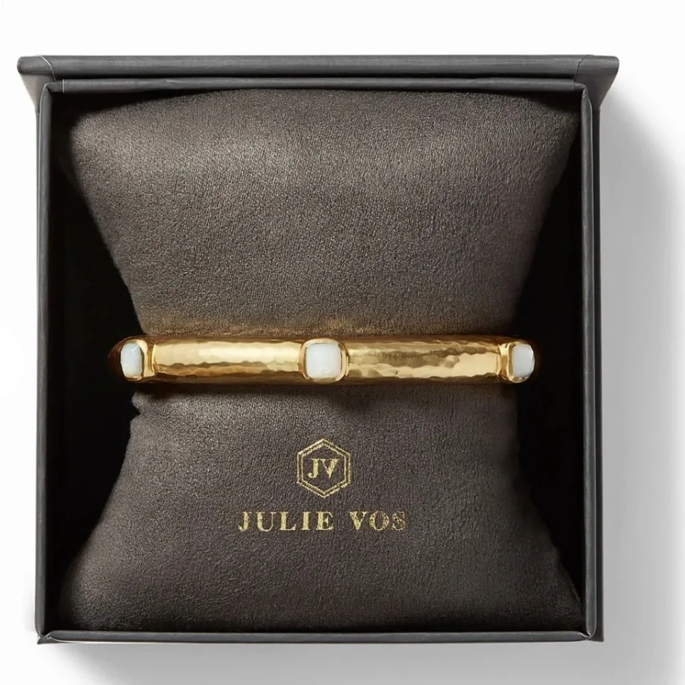 Julie Vos Catalina Hinge Bangle with stones